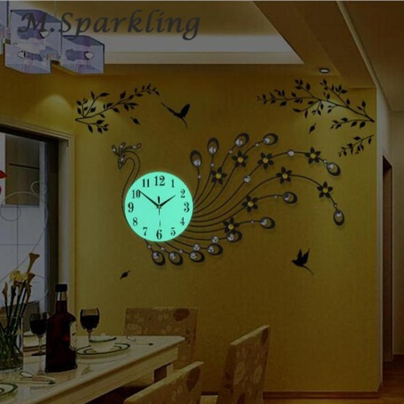 Luxuary Peacock Wall Clock - Picture 3 of 3